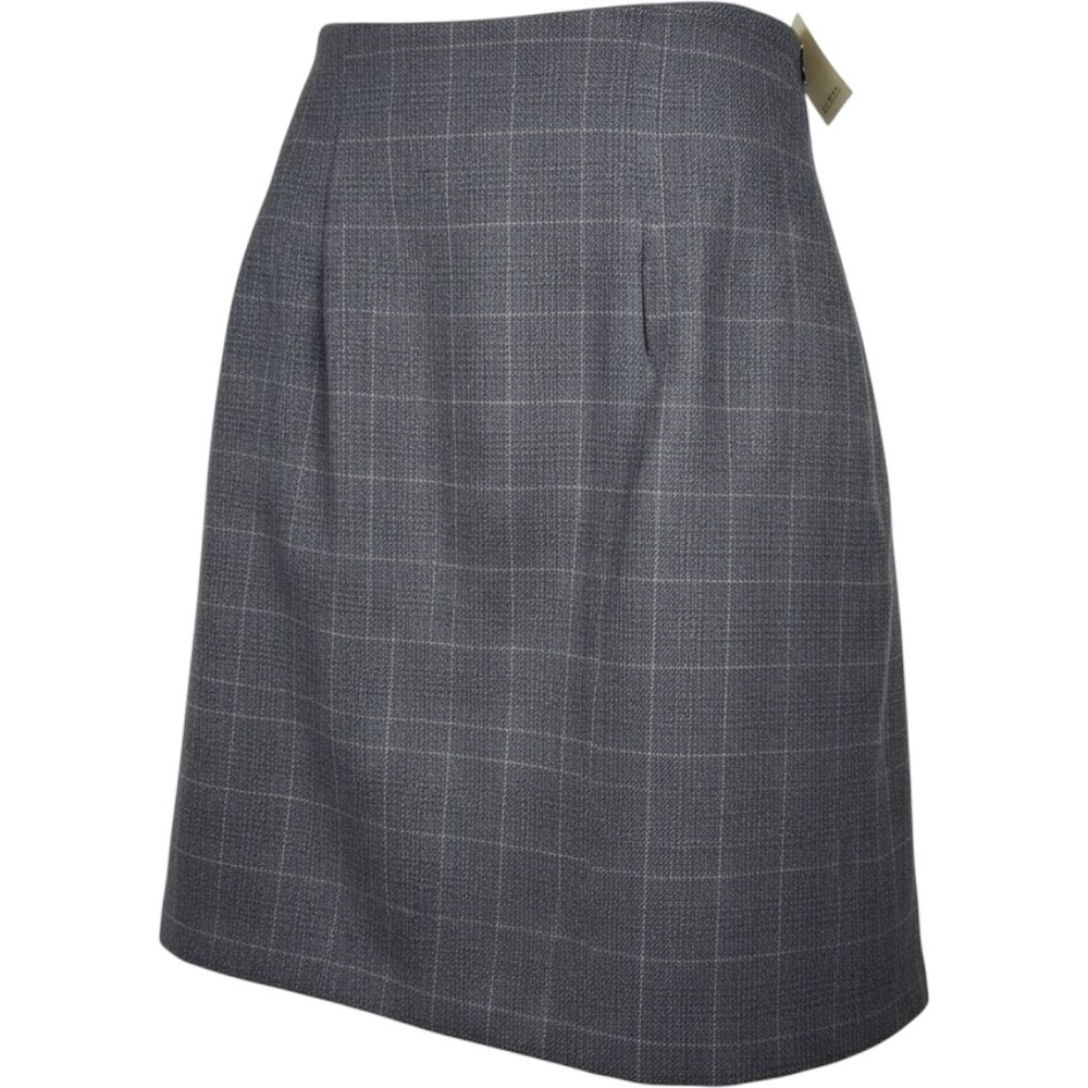 Vintage XOXO 90s Made in USA Grey Plaid Mini Skirt High Waisted Size 9/10 NWT